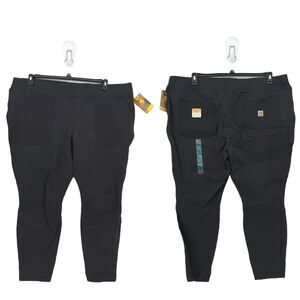 Carhartt Women 3x 24w 26w Plus Force Utility Legging Black Midweight Fit NEW